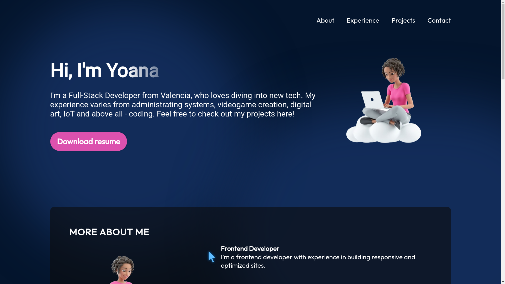 website screenshot of https://yoanastamenova.com/