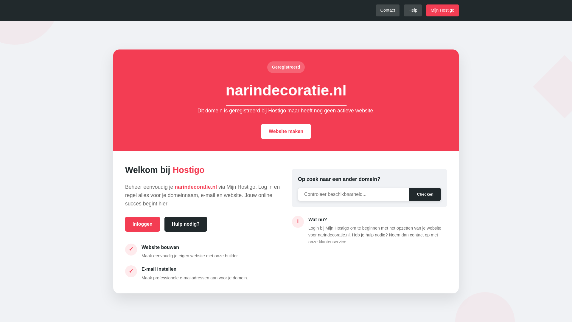 website screenshot of https://narindecoratie.nl/