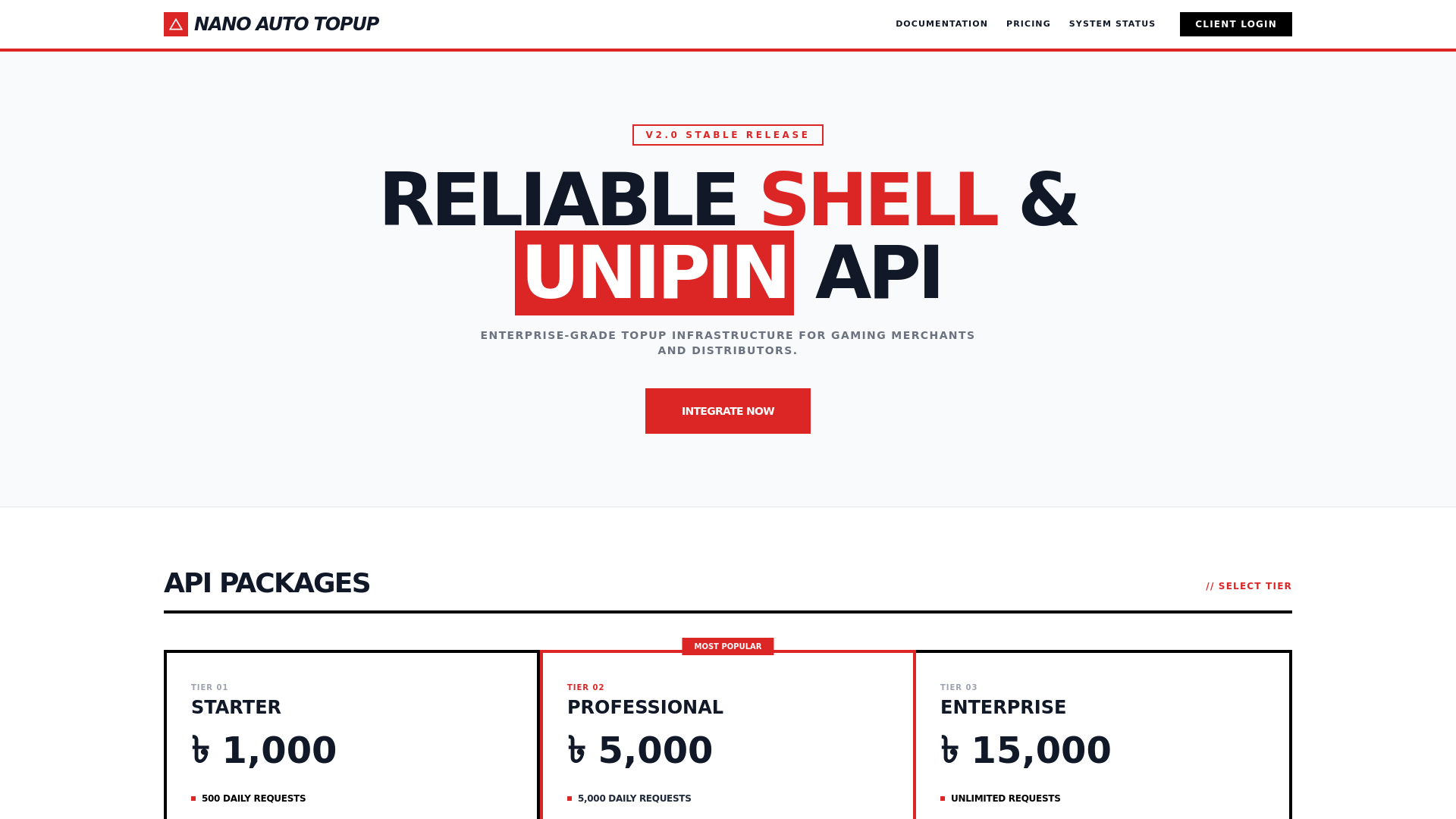 website screenshot of https://teamnano.top/