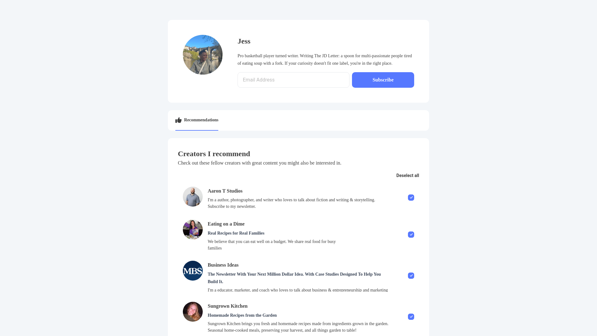 website screenshot of https://jessdanara.com