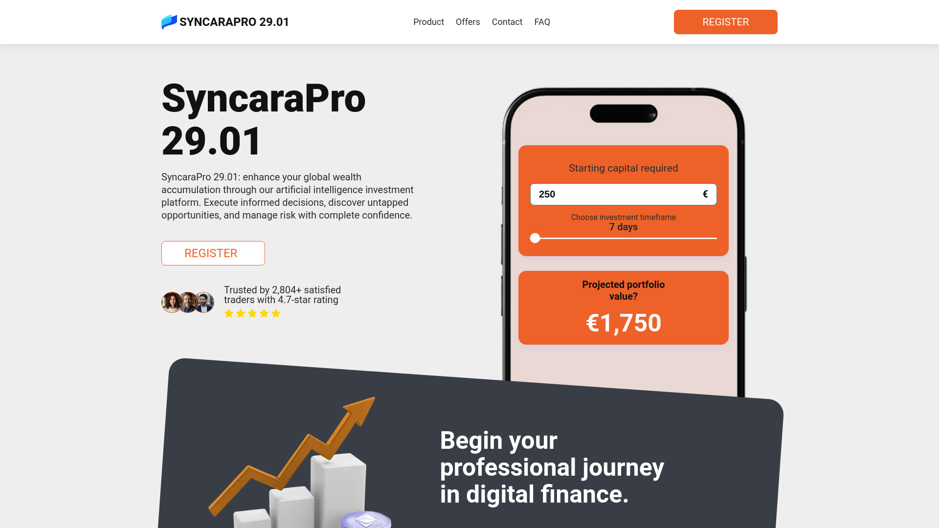 website screenshot of https://syncarapro-official.com/