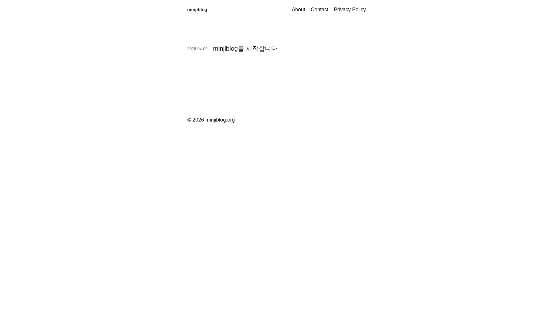 website screenshot of https://minjiblog.org/