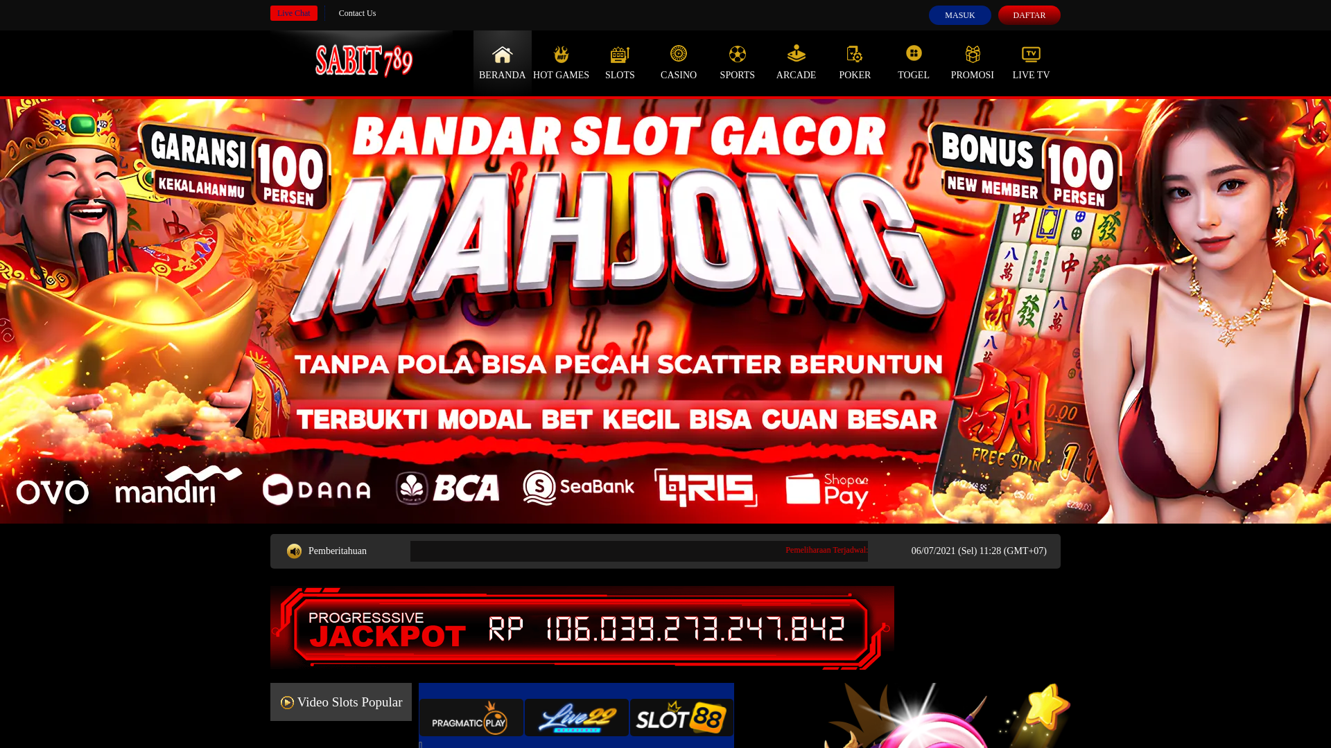 website screenshot of https://sabit789.com/