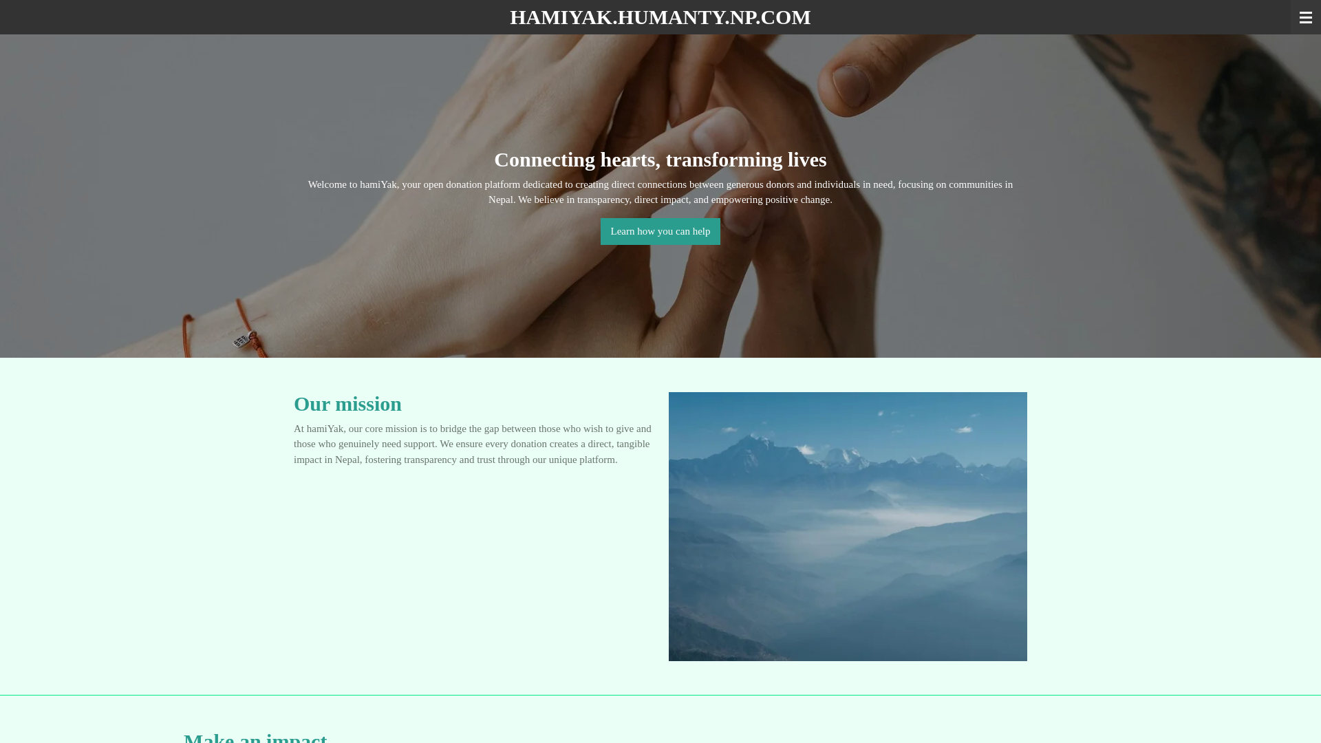 website screenshot of https://hamiyak-humanty-np.com/