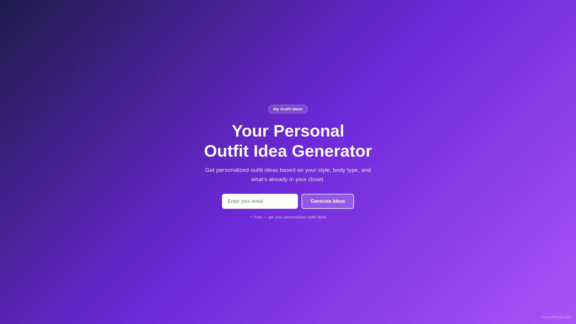 website screenshot of https://myoutfitideas.com/