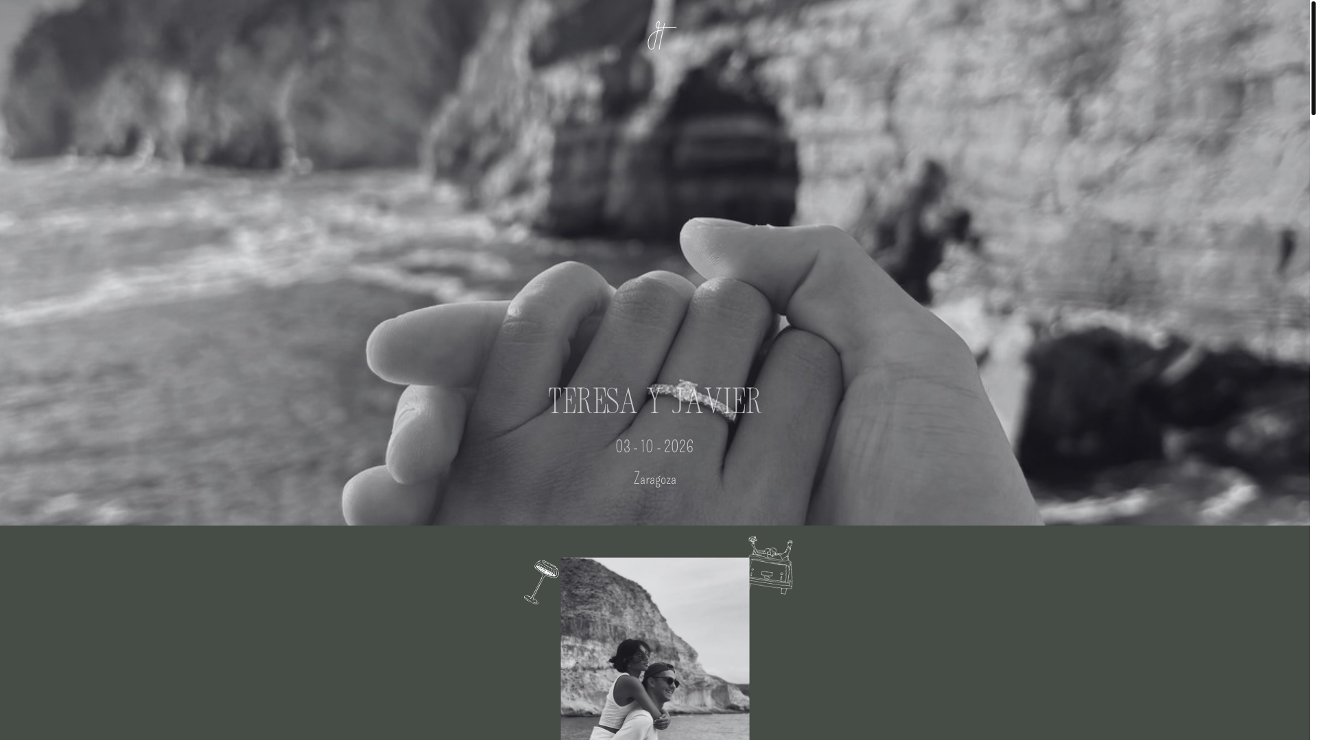 website screenshot of https://teresayjavier2026.es