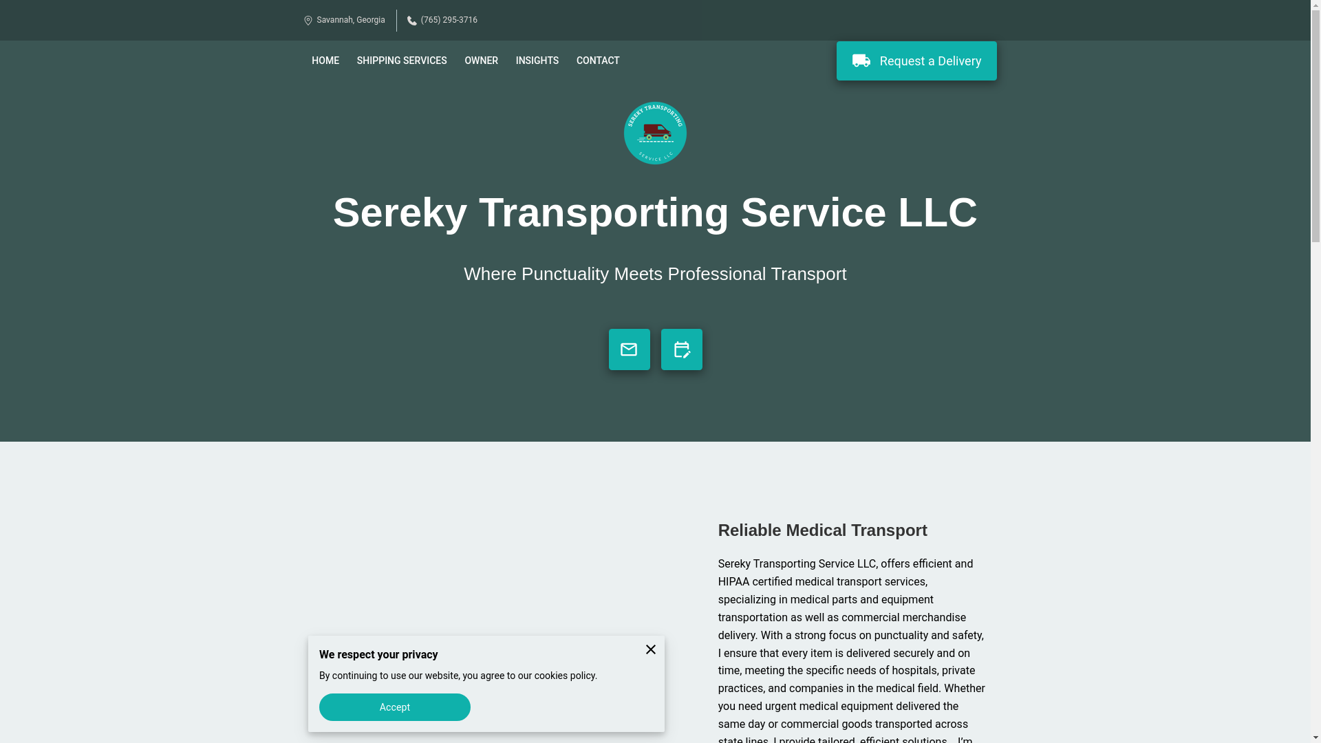 website screenshot of https://serekytransporting.com/