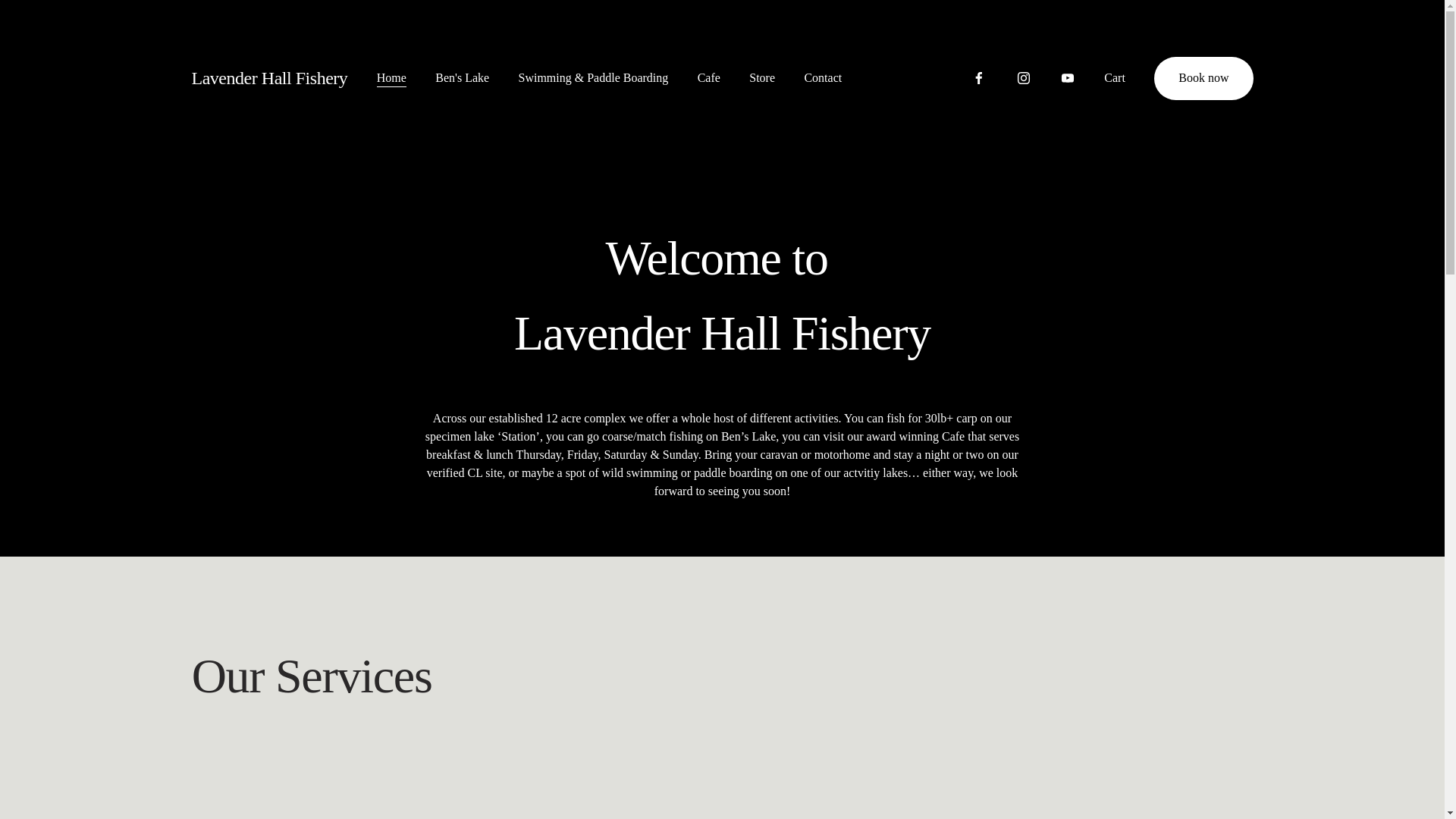 website screenshot of https://lavenderhalllakes.co.uk/