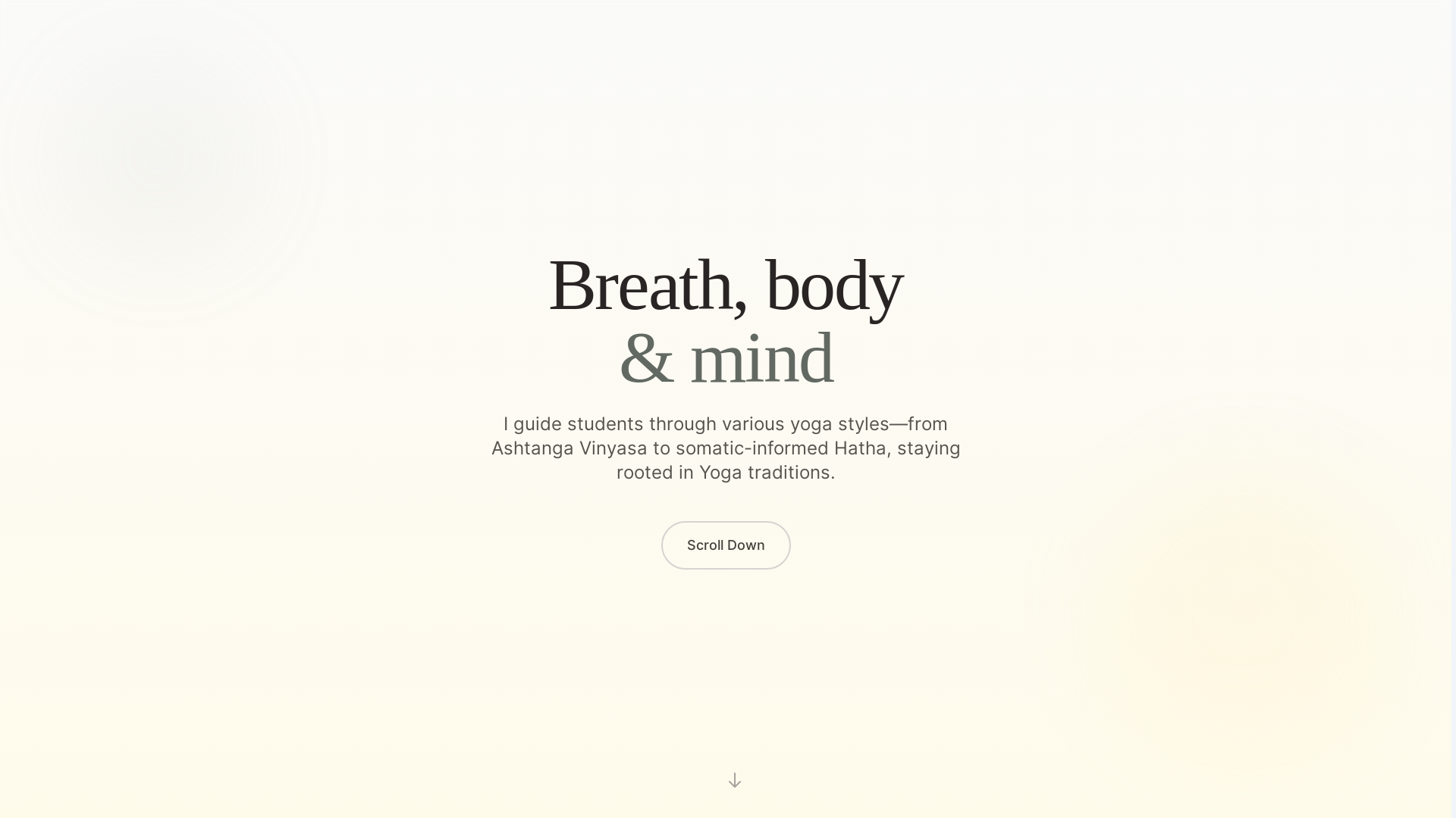 website screenshot of https://yogawitheline.com/