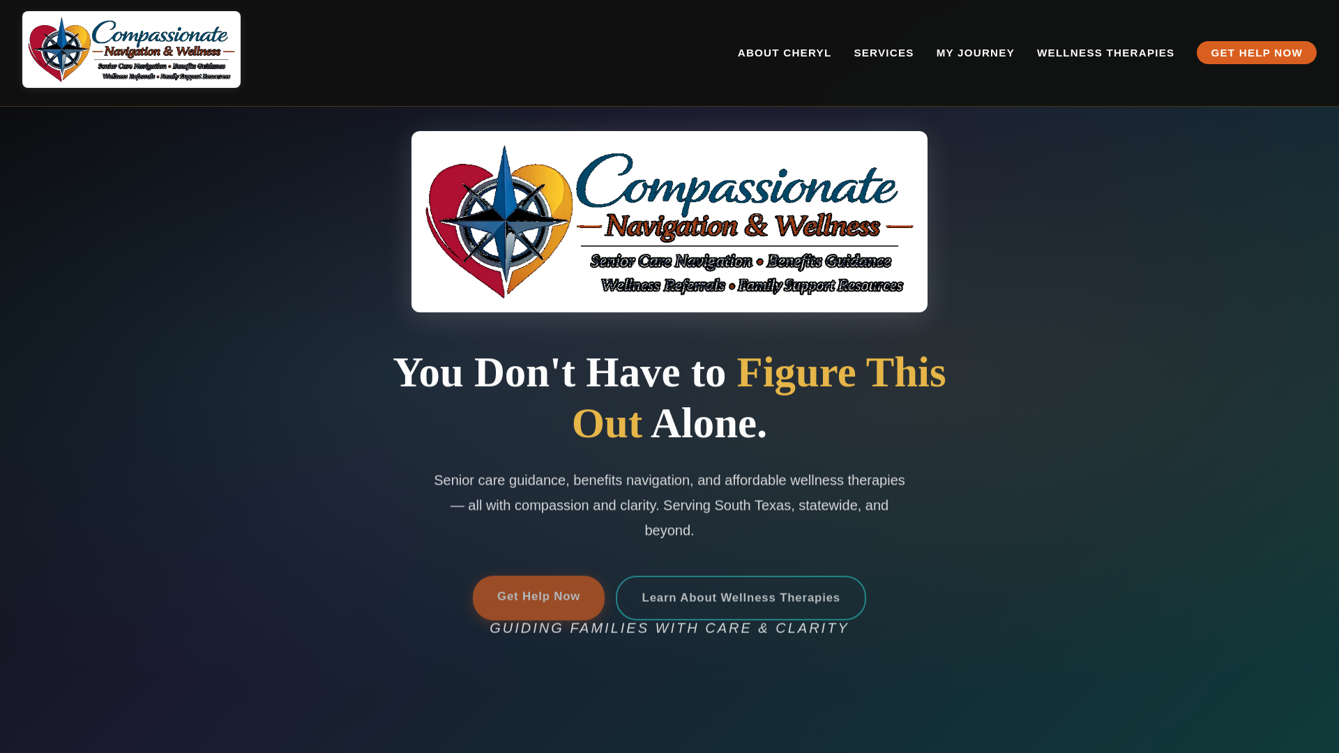 website screenshot of https://compassionatenavigationandwellness.org/