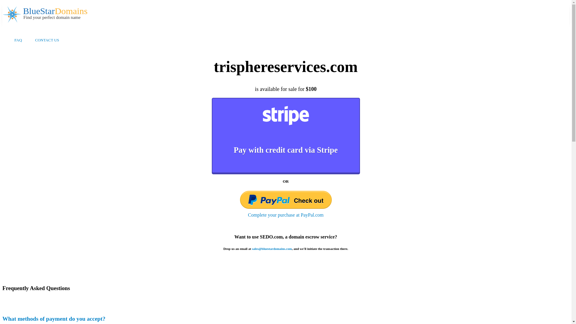 website screenshot of https://trisphereservices.com/