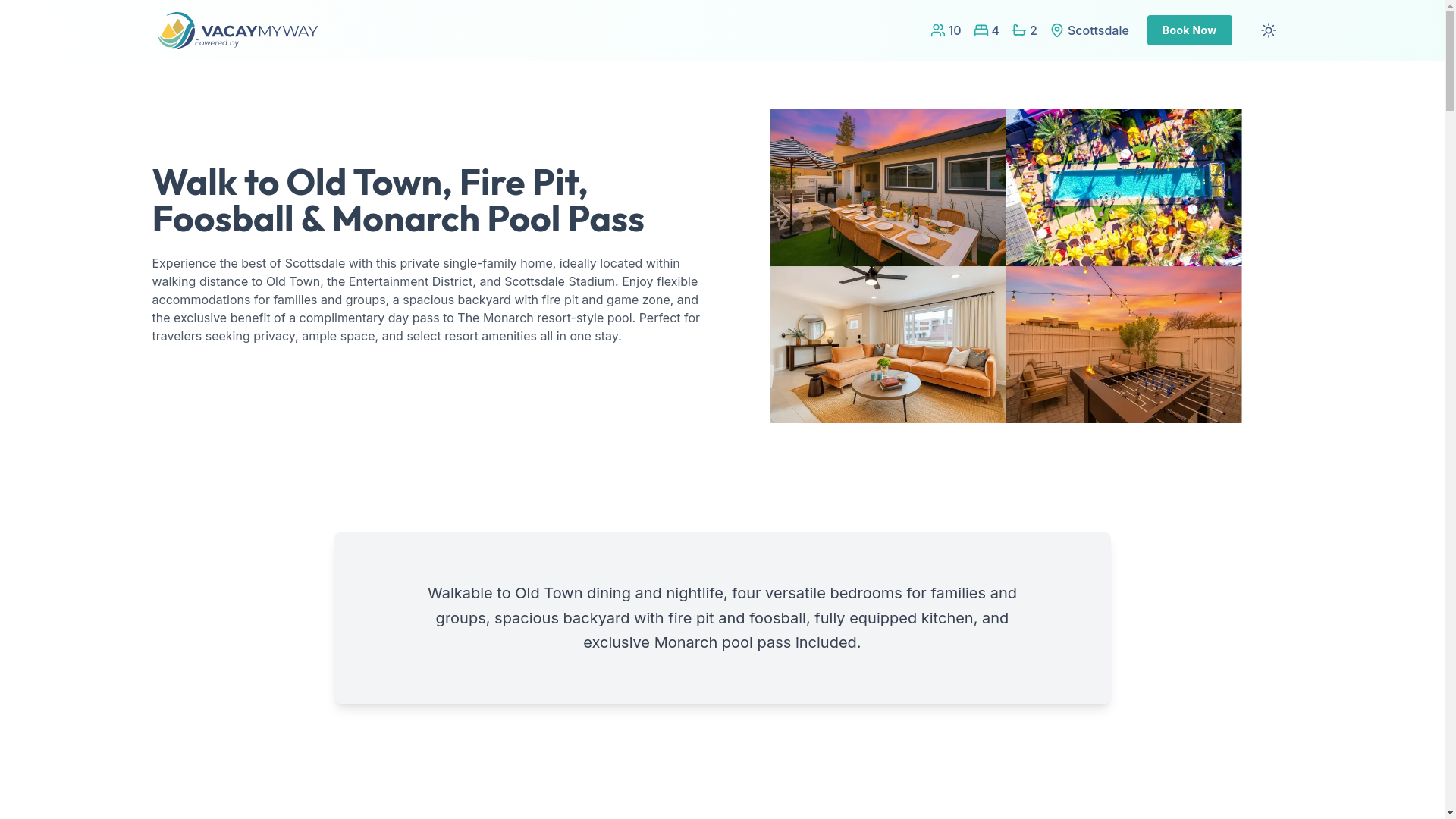 website screenshot of https://sunlitvalley.holiday/