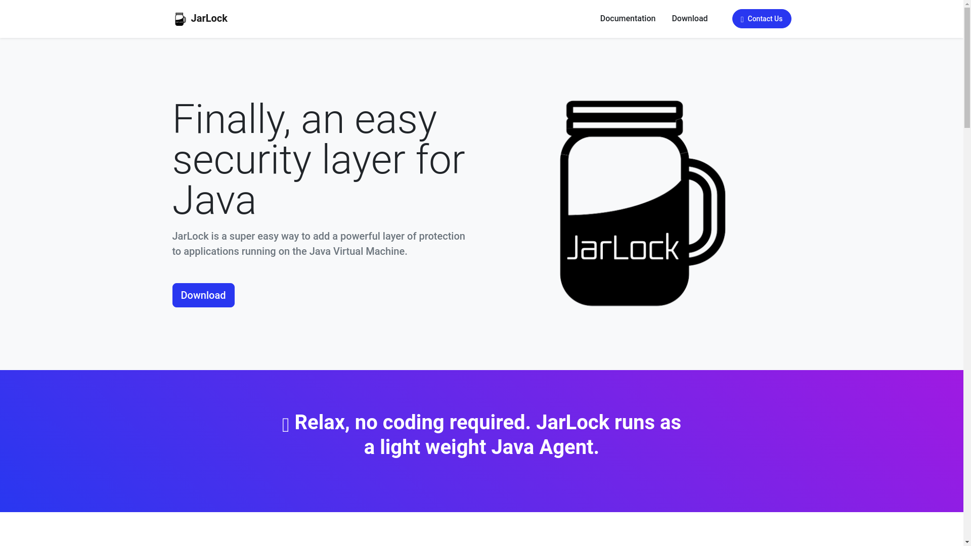 website screenshot of https://jarlock-webiste.pages.dev/