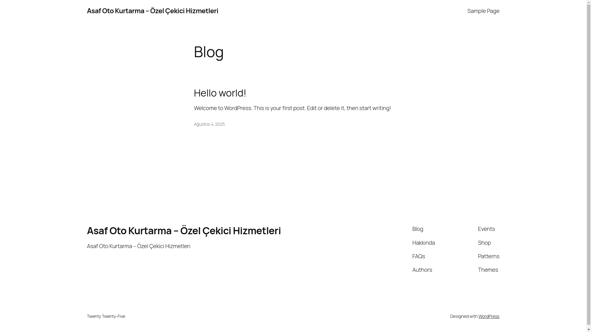 website screenshot of https://asafkurtarma.com/