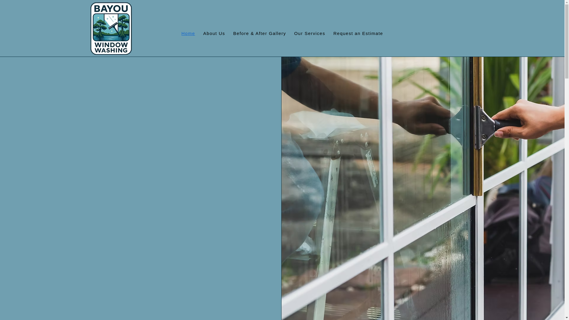 website screenshot of https://bayouwindowwashing.com/