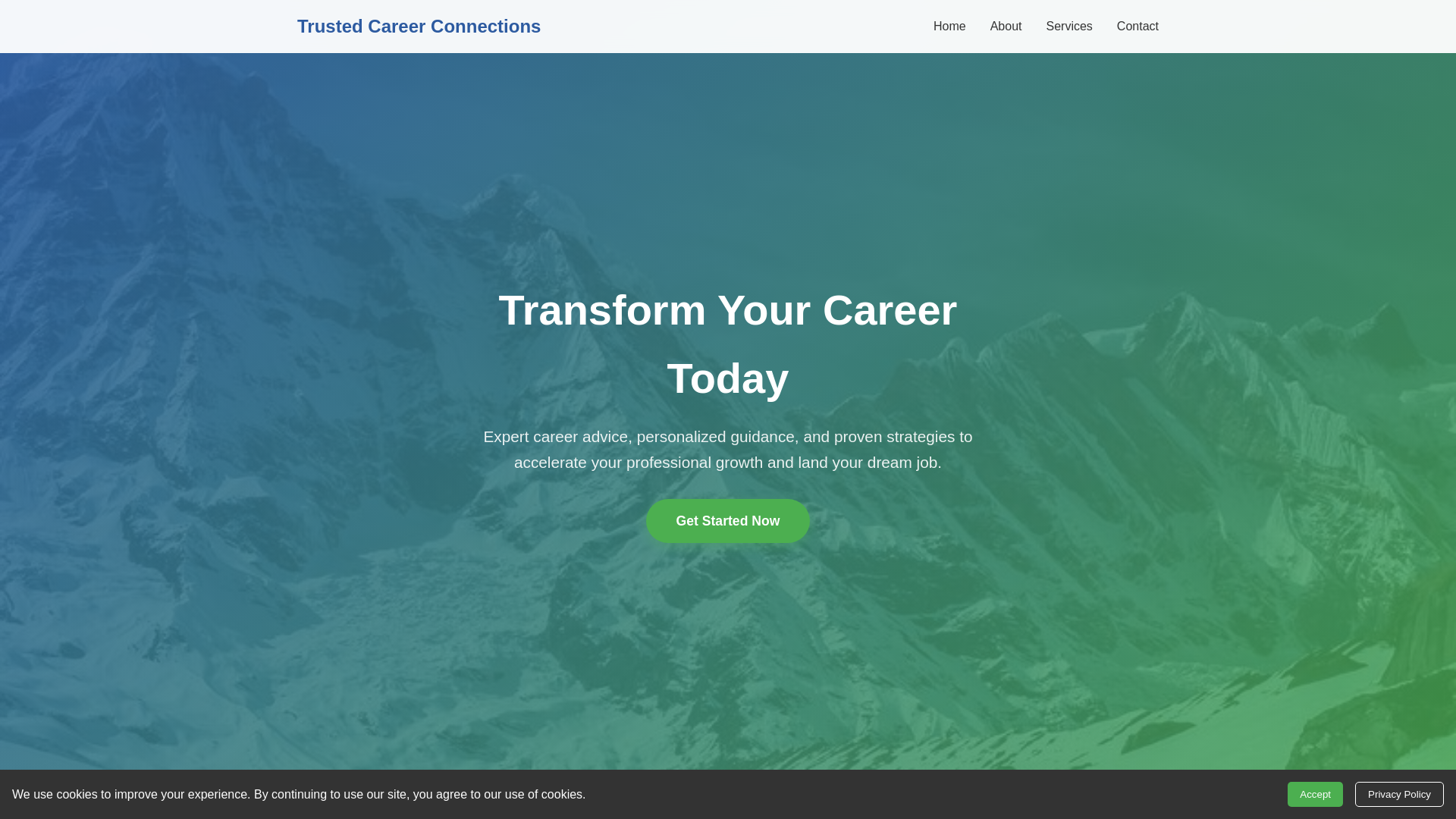 website screenshot of https://trustedcareerconnections.click/