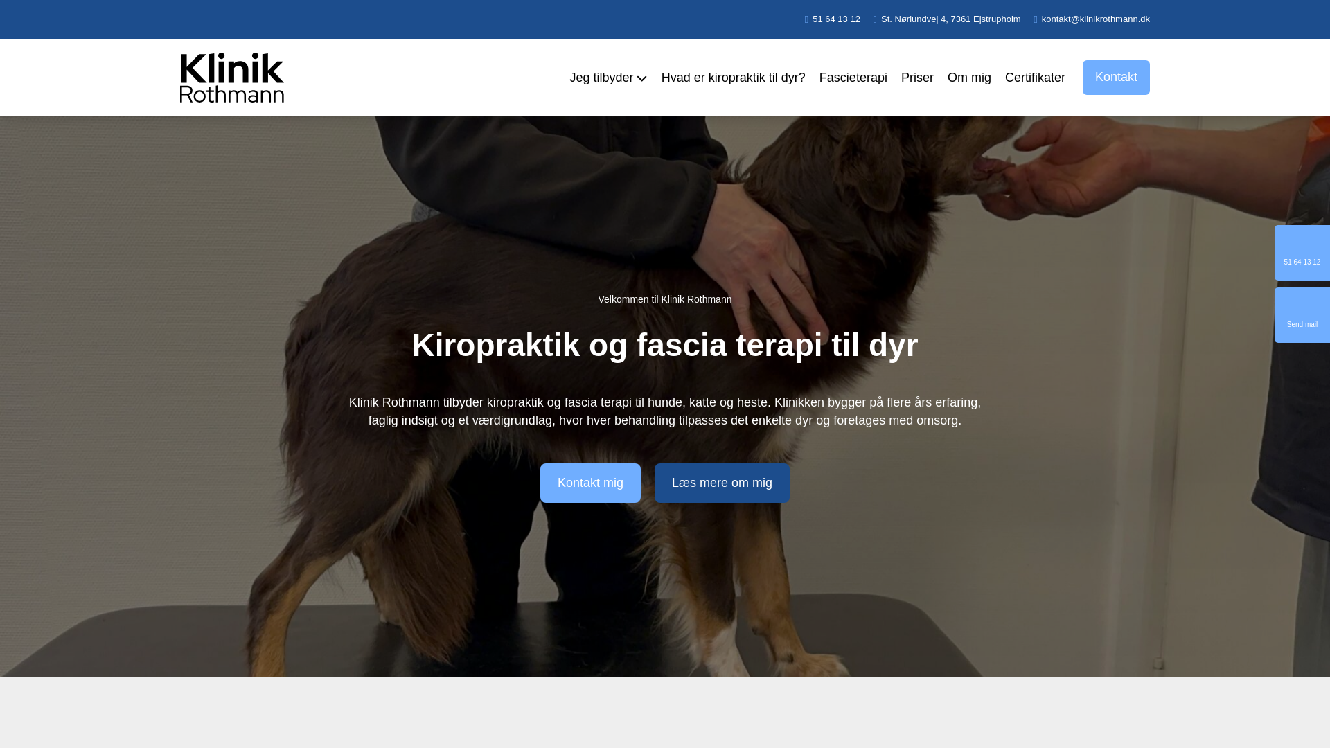 website screenshot of https://klinikrothmann.dk/