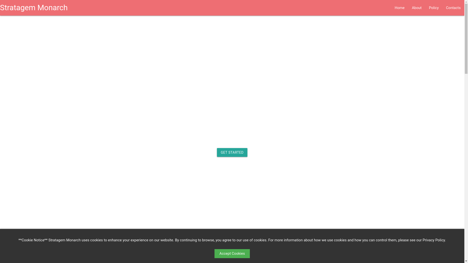 website screenshot of https://stratagermonarch.com/