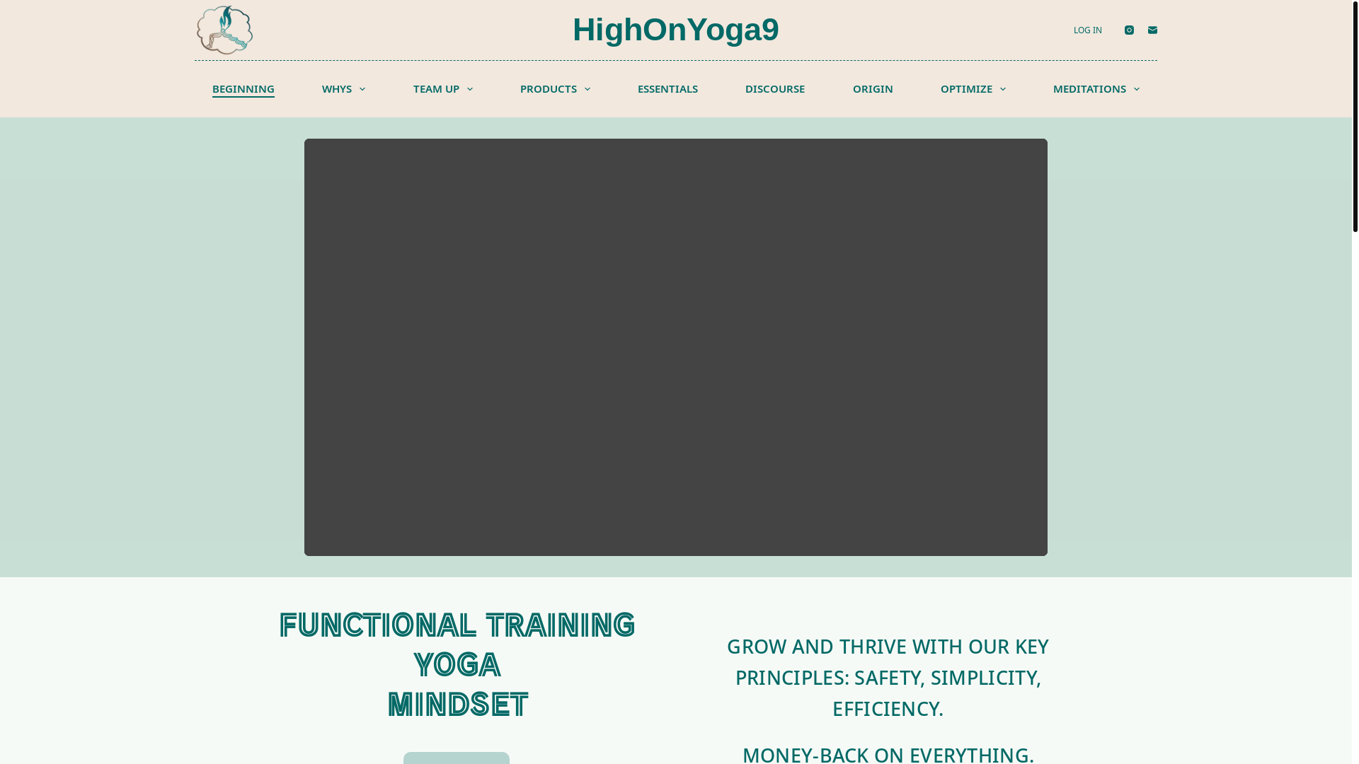 website screenshot of https://www.highonyoga9.com/