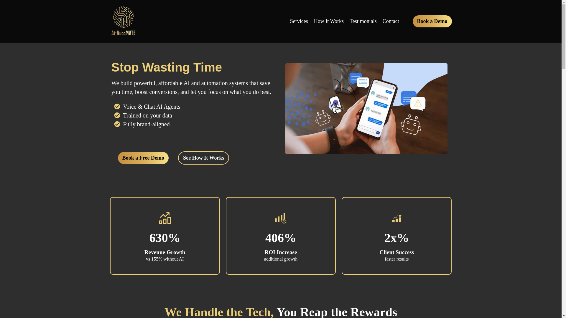 website screenshot of https://ai-automate.com.au/