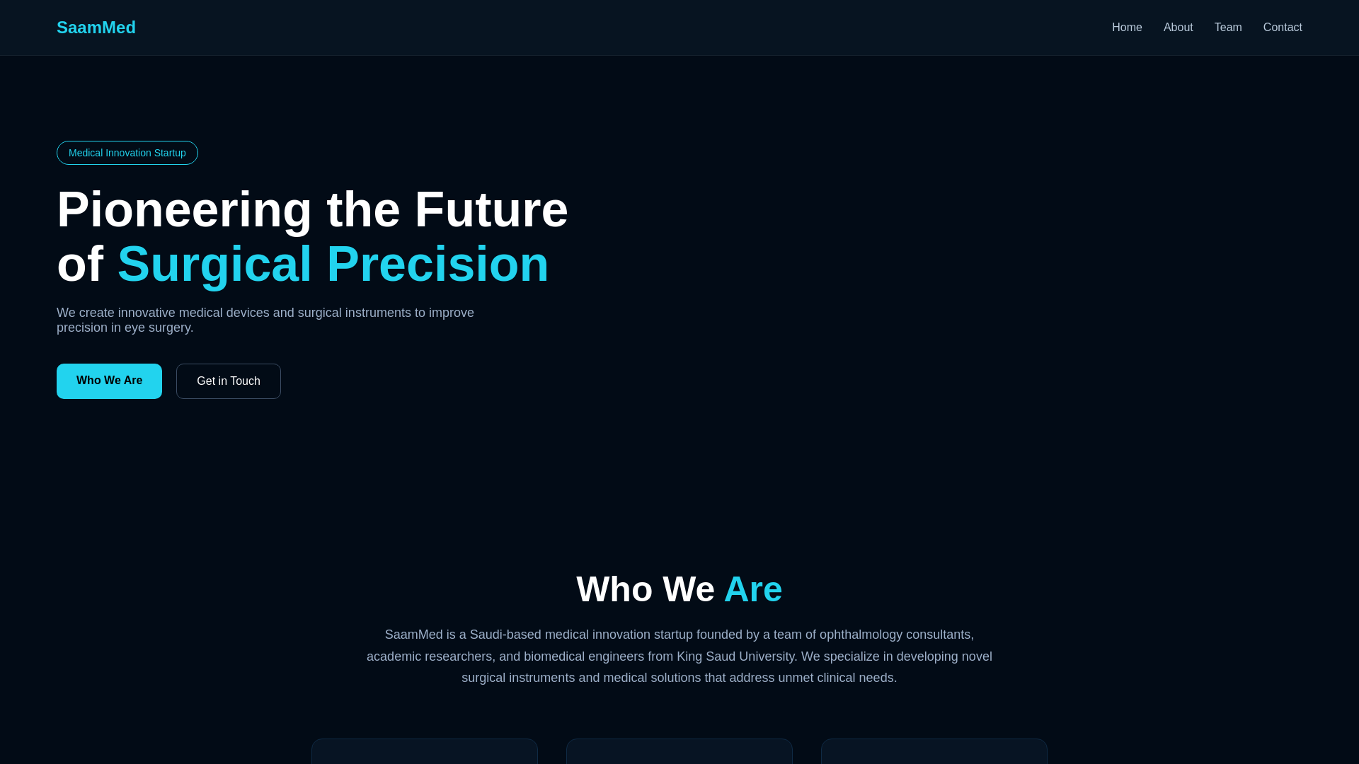 website screenshot of https://saammed-company-13fbk.sevalla.page