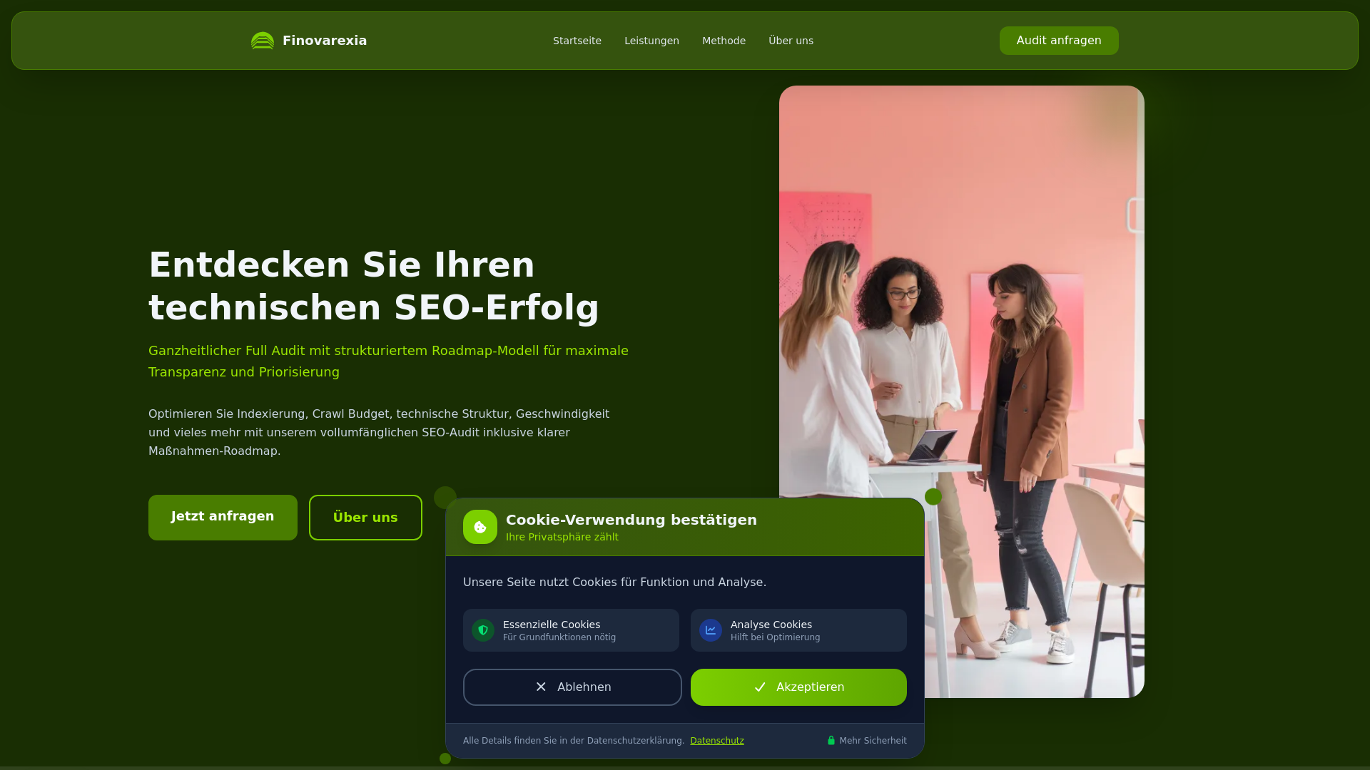 website screenshot of https://finovarexia.sbs/