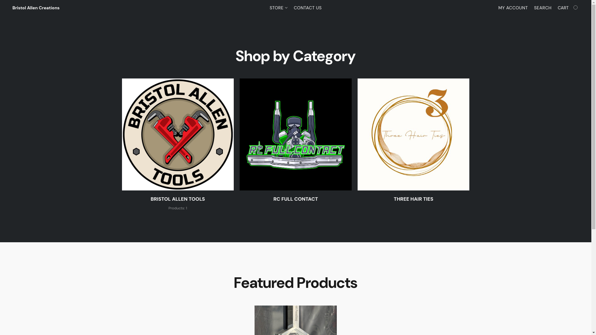 website screenshot of https://bristolallencreations.com/