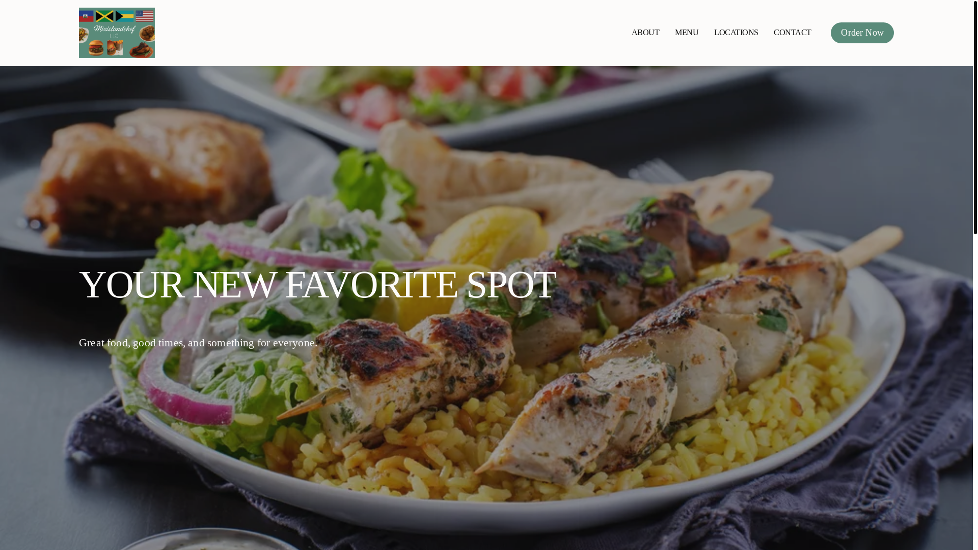 website screenshot of https://mixislandchef.com/