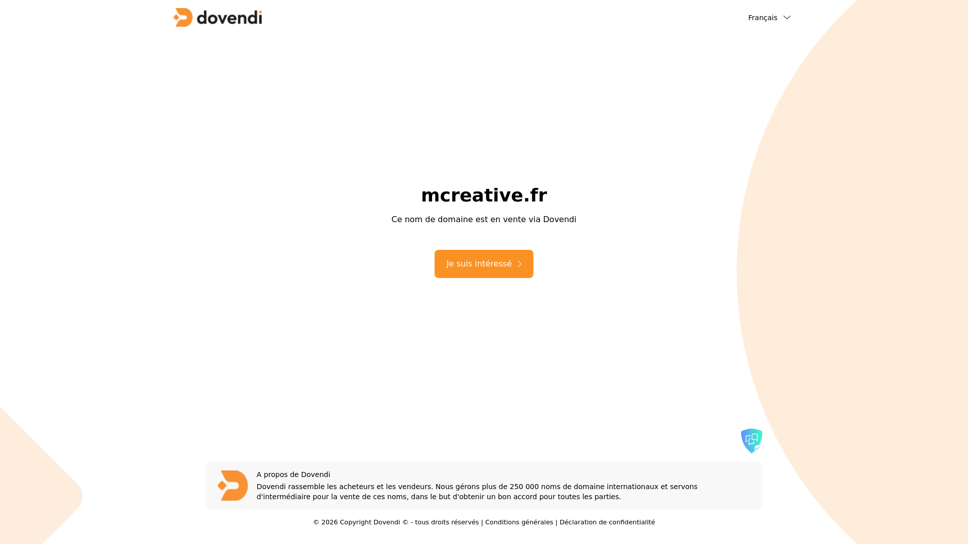 website screenshot of https://mcreative.fr