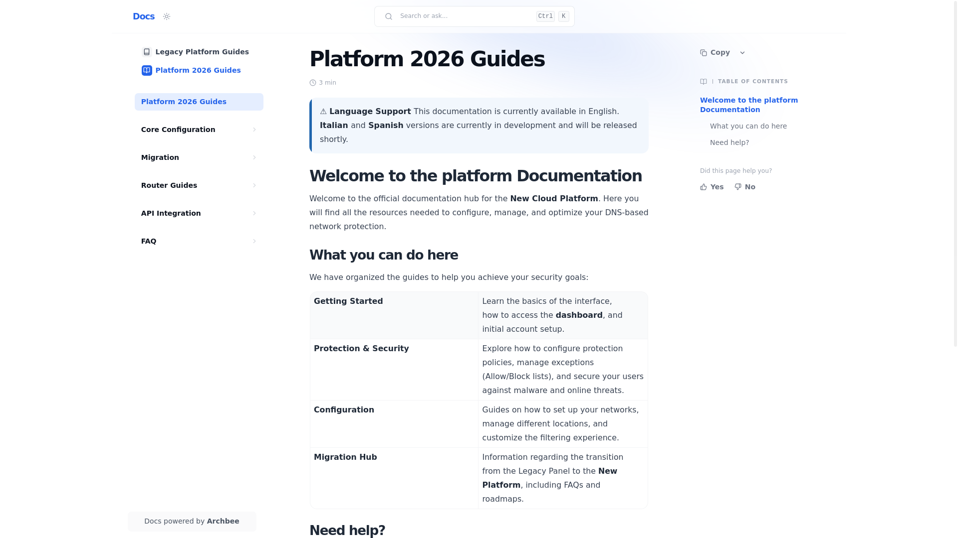 website screenshot of https://docs.flashstart.com/