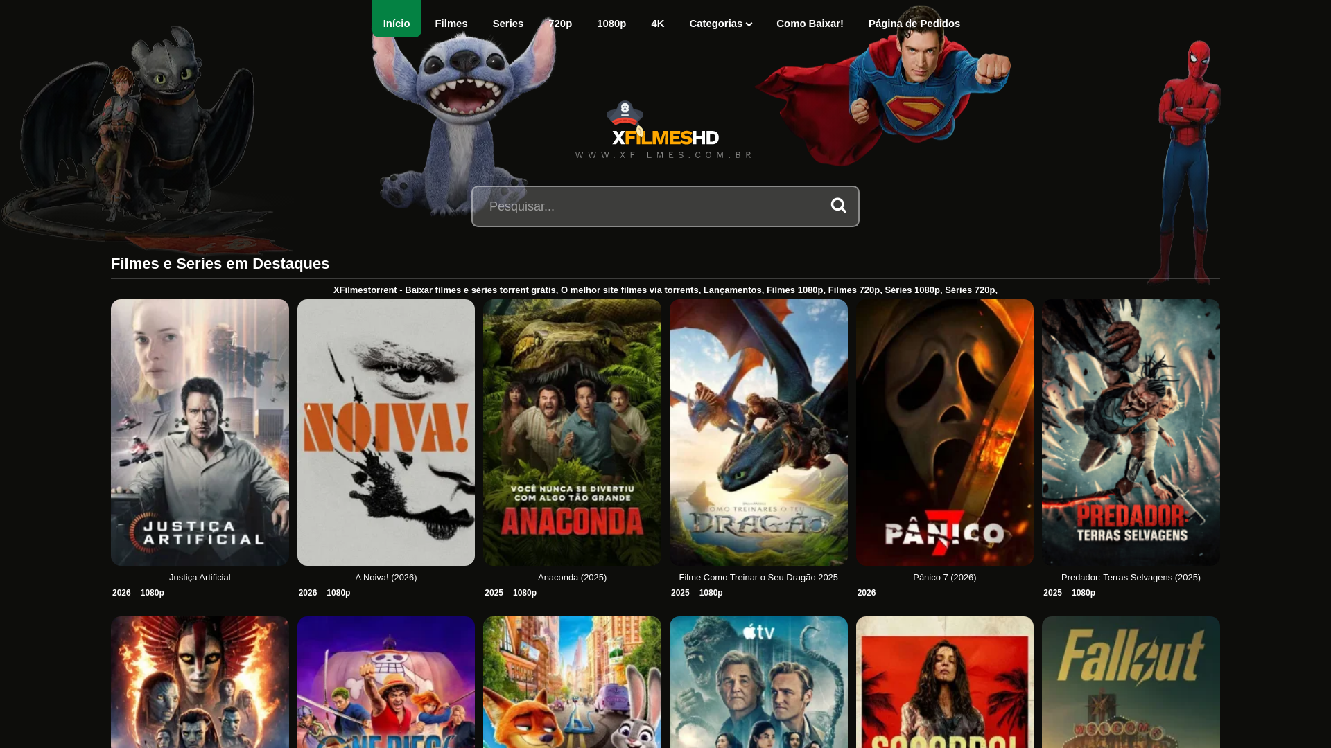 website screenshot of https://xfilmestorrenthd.com.br/