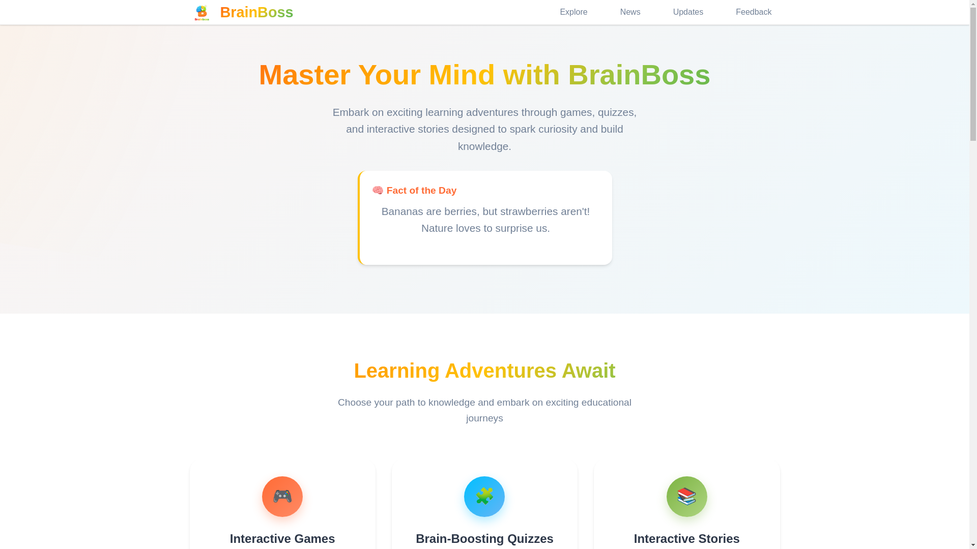 website screenshot of https://brainboss.club/