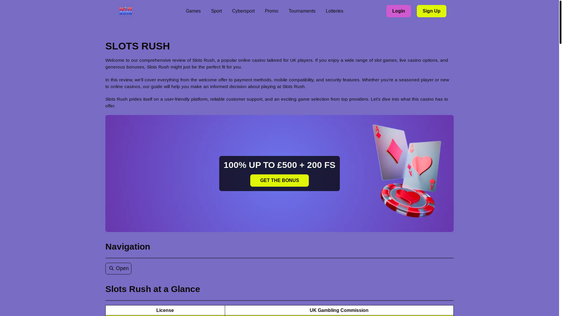 website screenshot of https://slotsrushlogin-net.pages.dev/