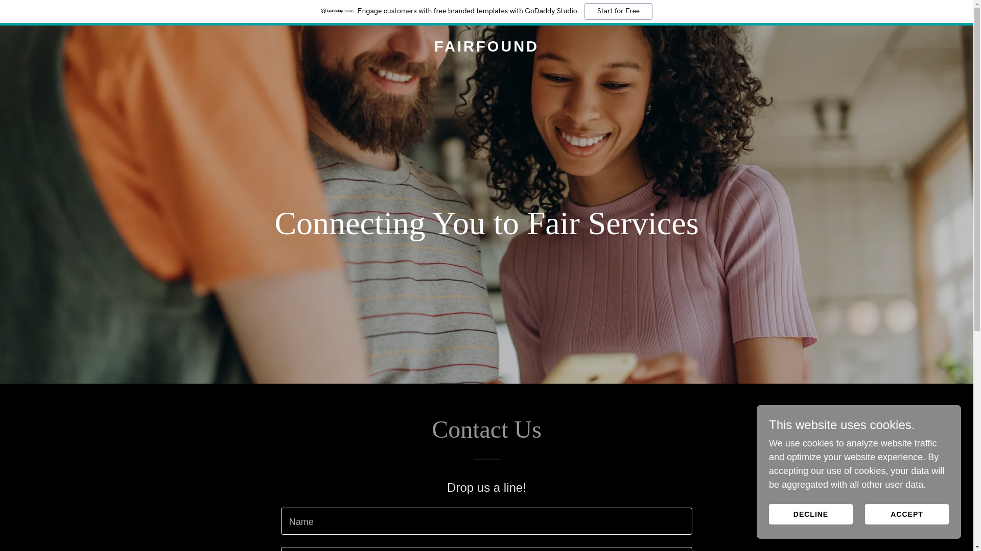 website screenshot of https://thefairfound.co.uk/