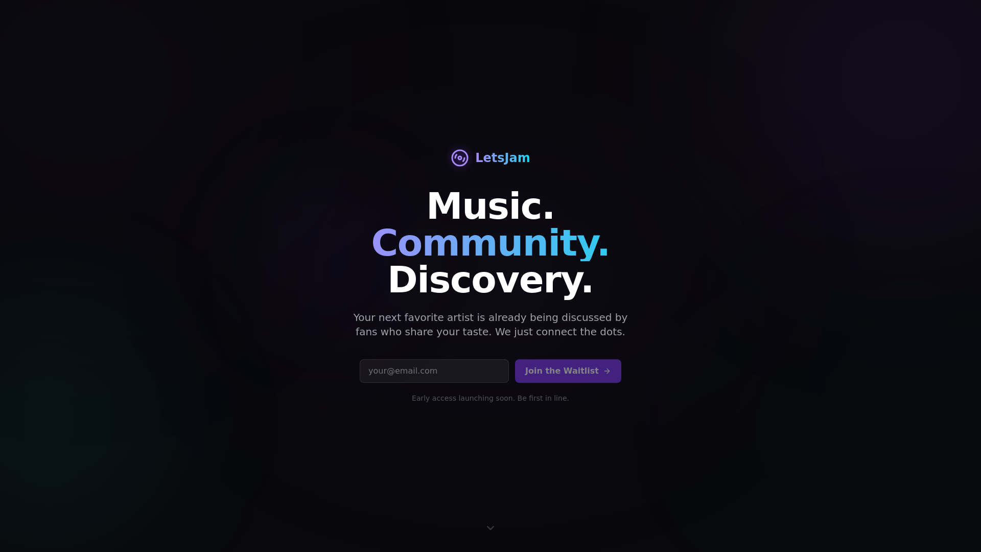website screenshot of https://letsjam.music/