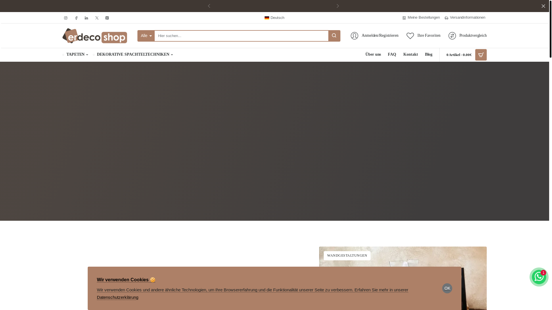 website screenshot of https://erdecoshop.de