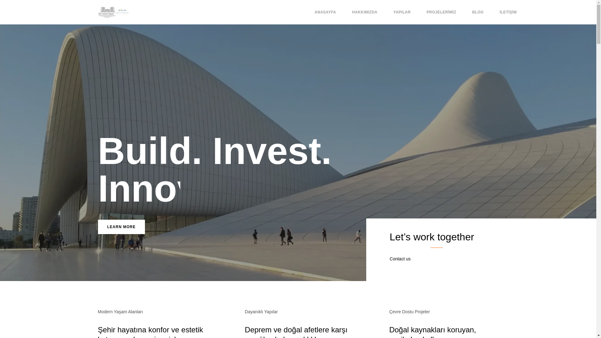 website screenshot of https://rstkaganinsaat.com/