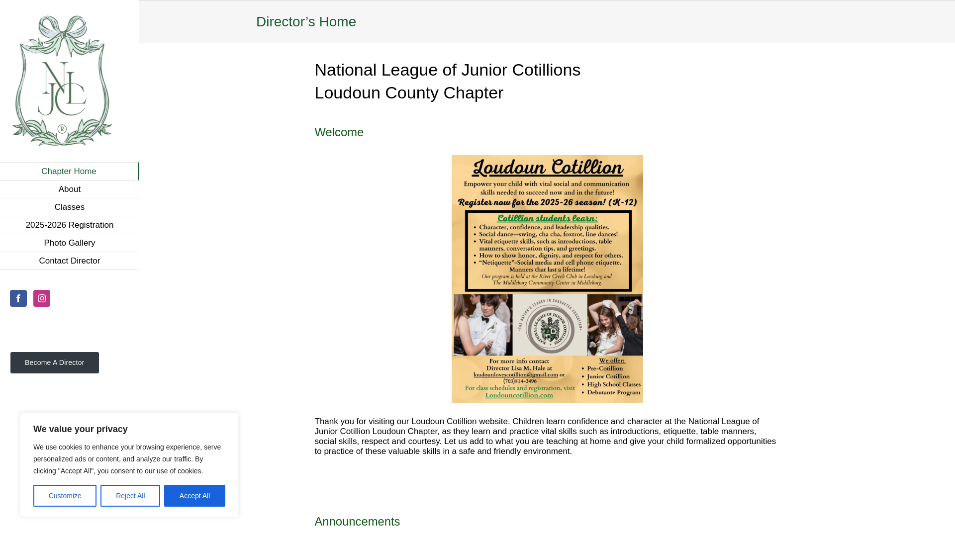 website screenshot of https://northvirginiacotillion.com/