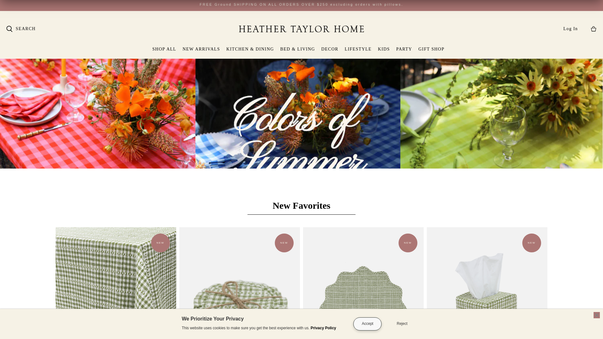 website screenshot of https://www.heathertaylorhome.com