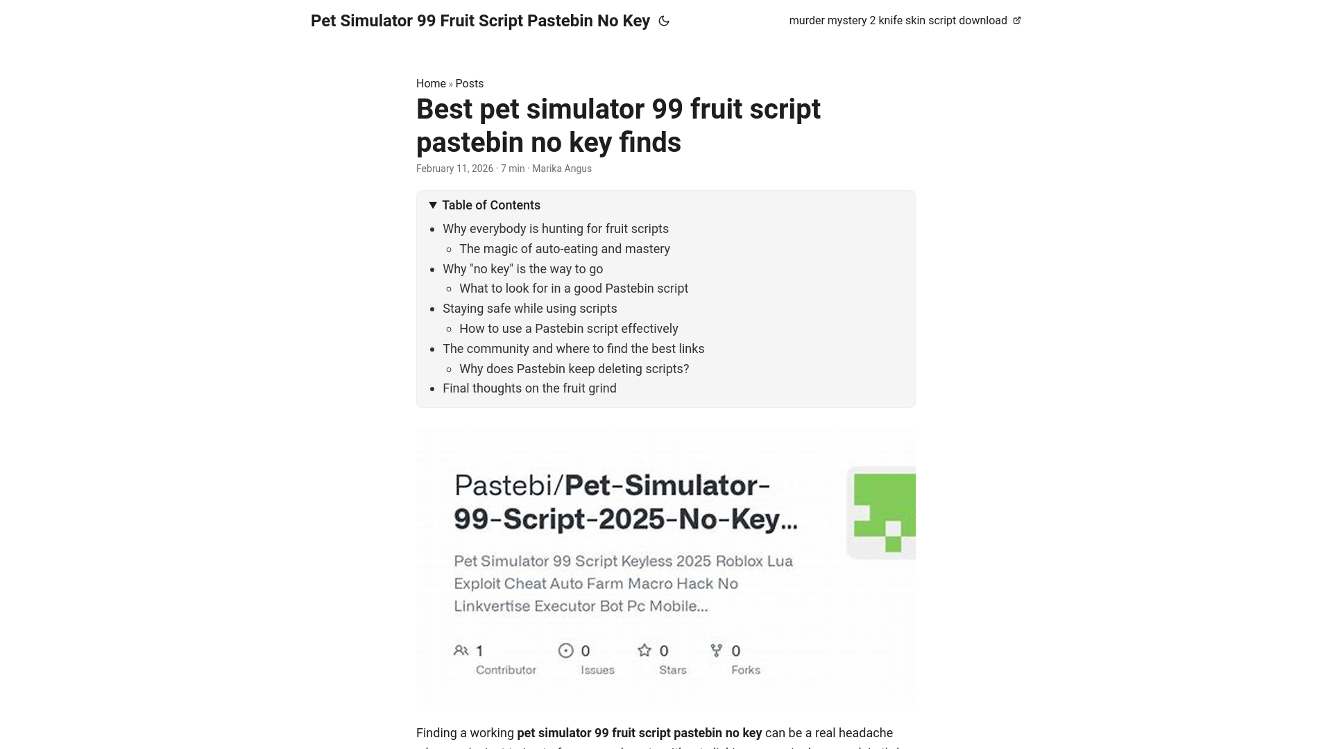 website screenshot of https://pet-simulator-99-fruit-script-pastebin-no-key.pages.dev/