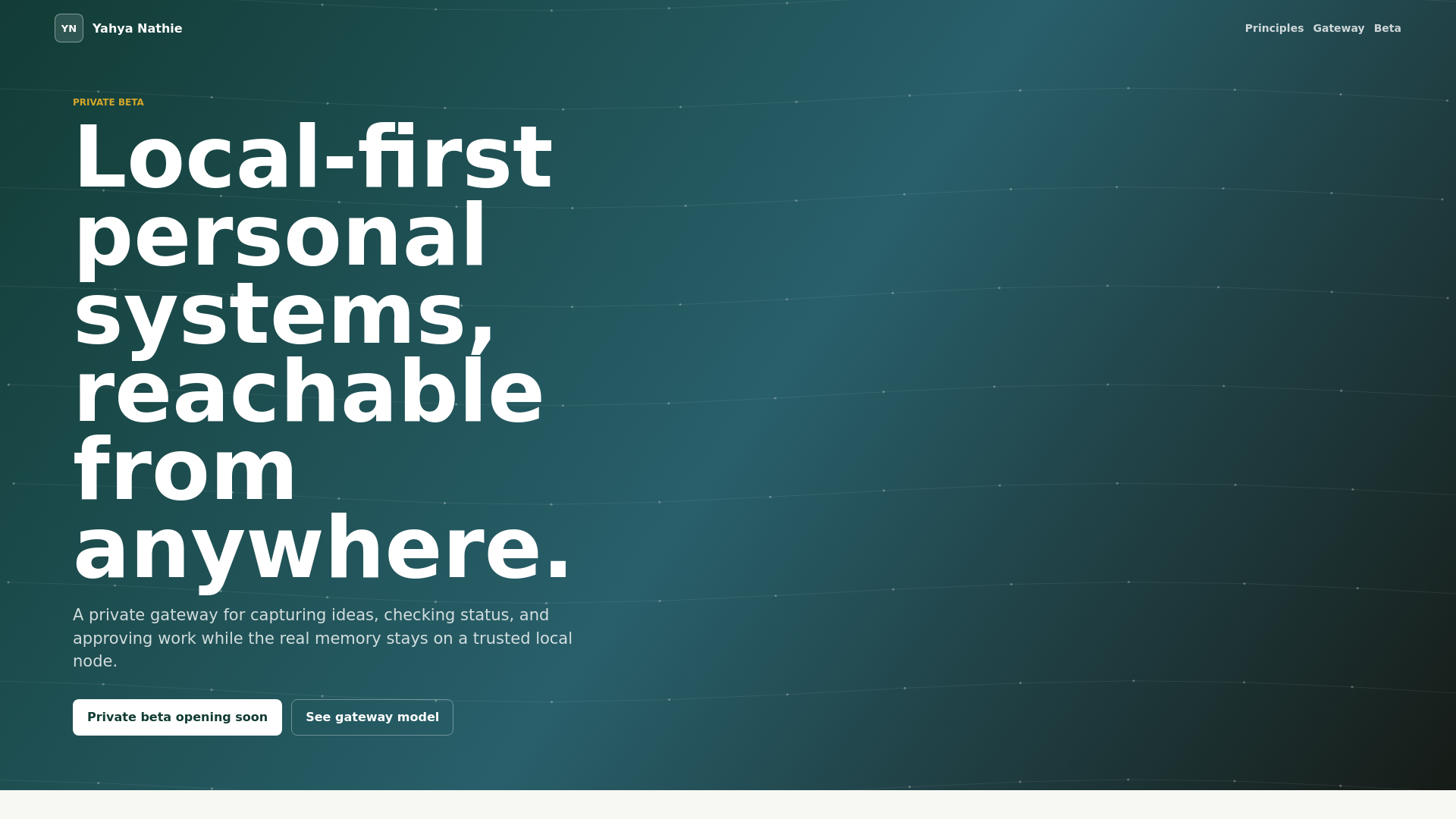 website screenshot of https://yahyanathie.co.za/