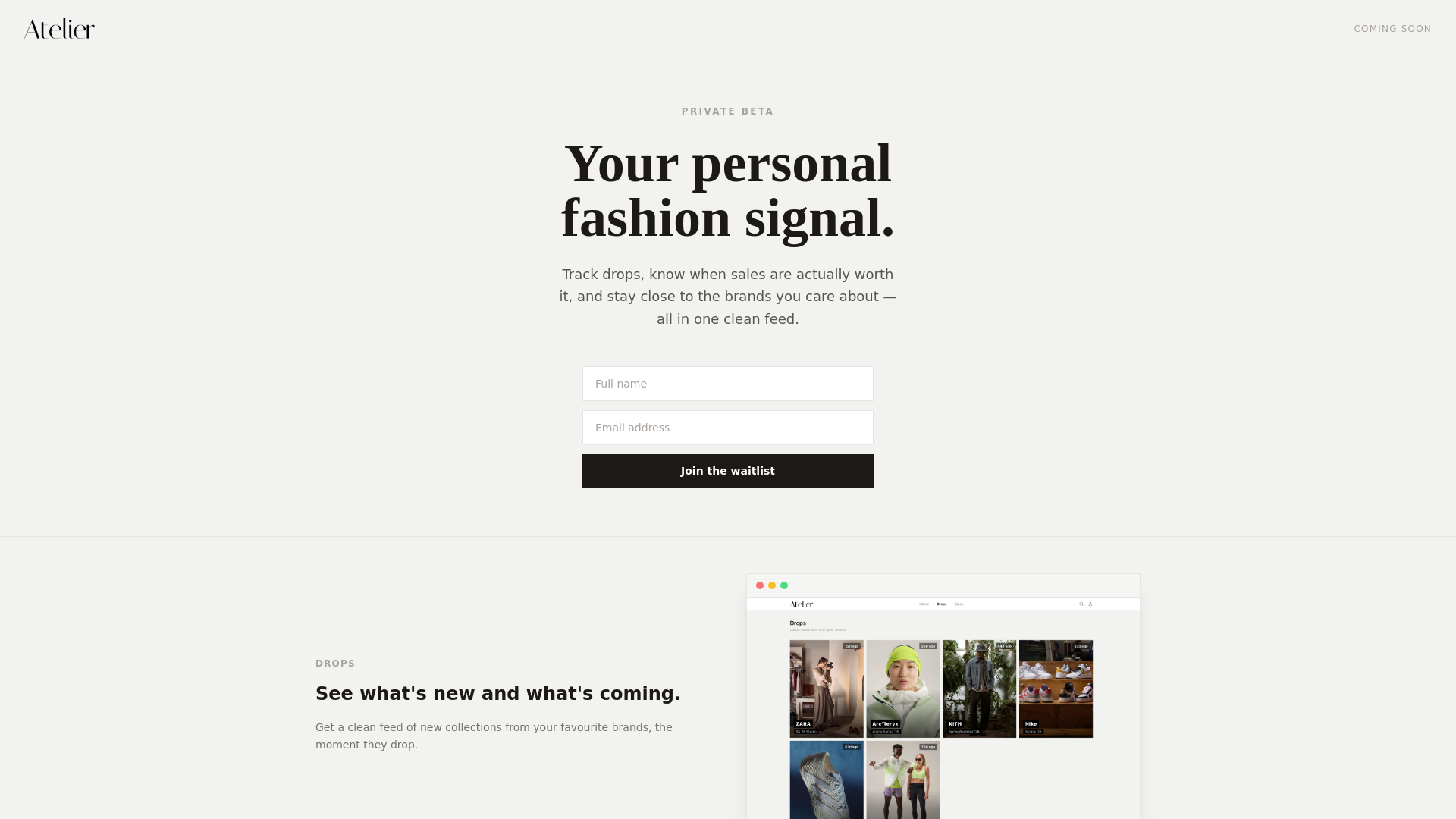 website screenshot of https://heyatelier.co/