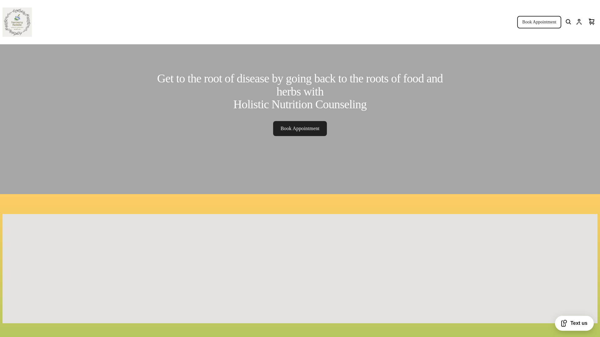 website screenshot of https://harmonyholisticga.com/