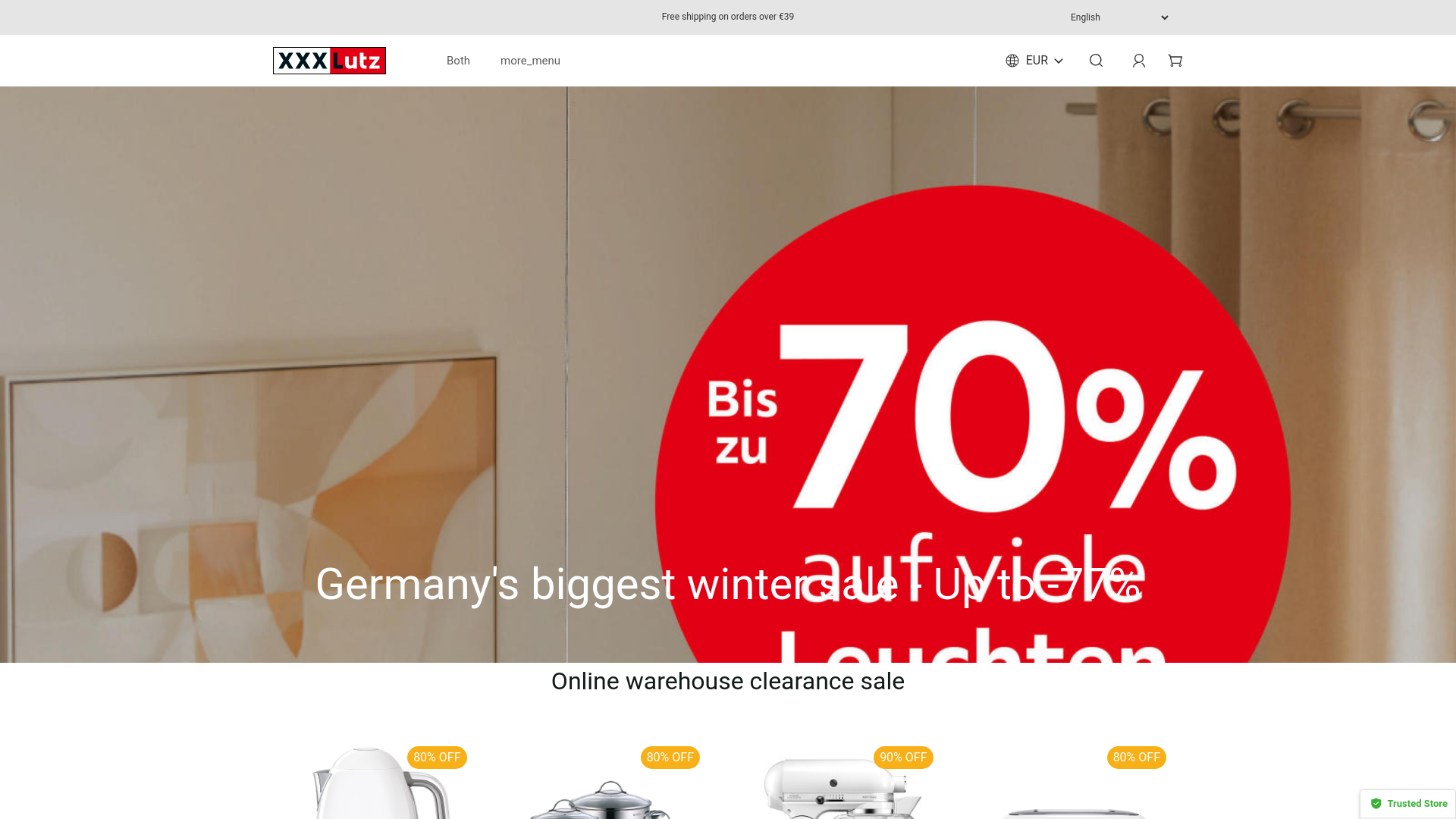 website screenshot of https://xxxlutz-eu.co/