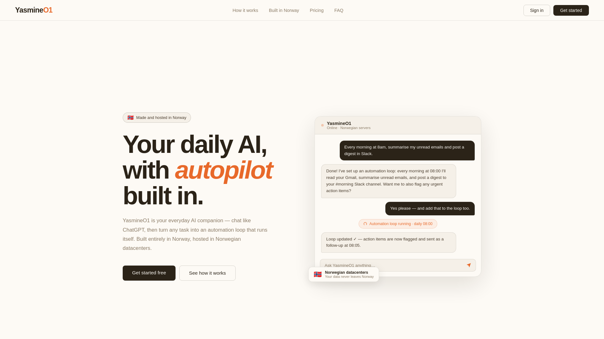 website screenshot of https://yasmineo1.com/