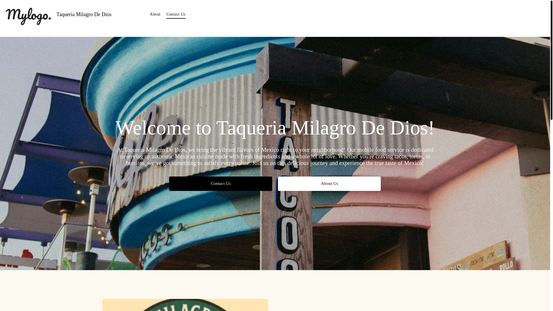 website screenshot of https://taqueriamilagrodedios.com/