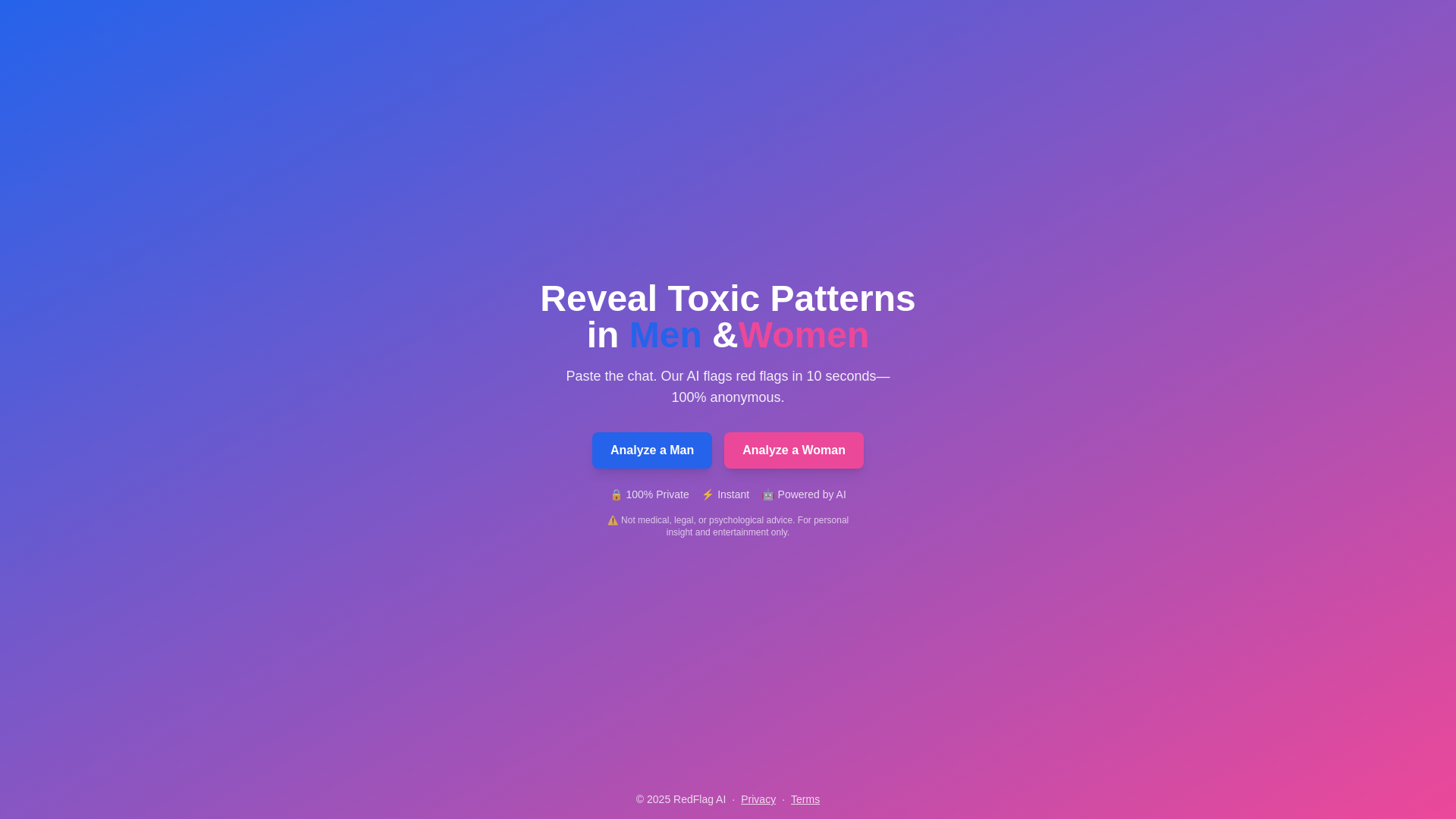 website screenshot of https://redflagai.co.uk/