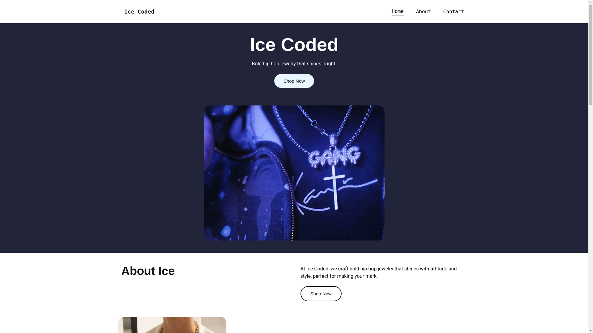 website screenshot of https://icecoded.shop/