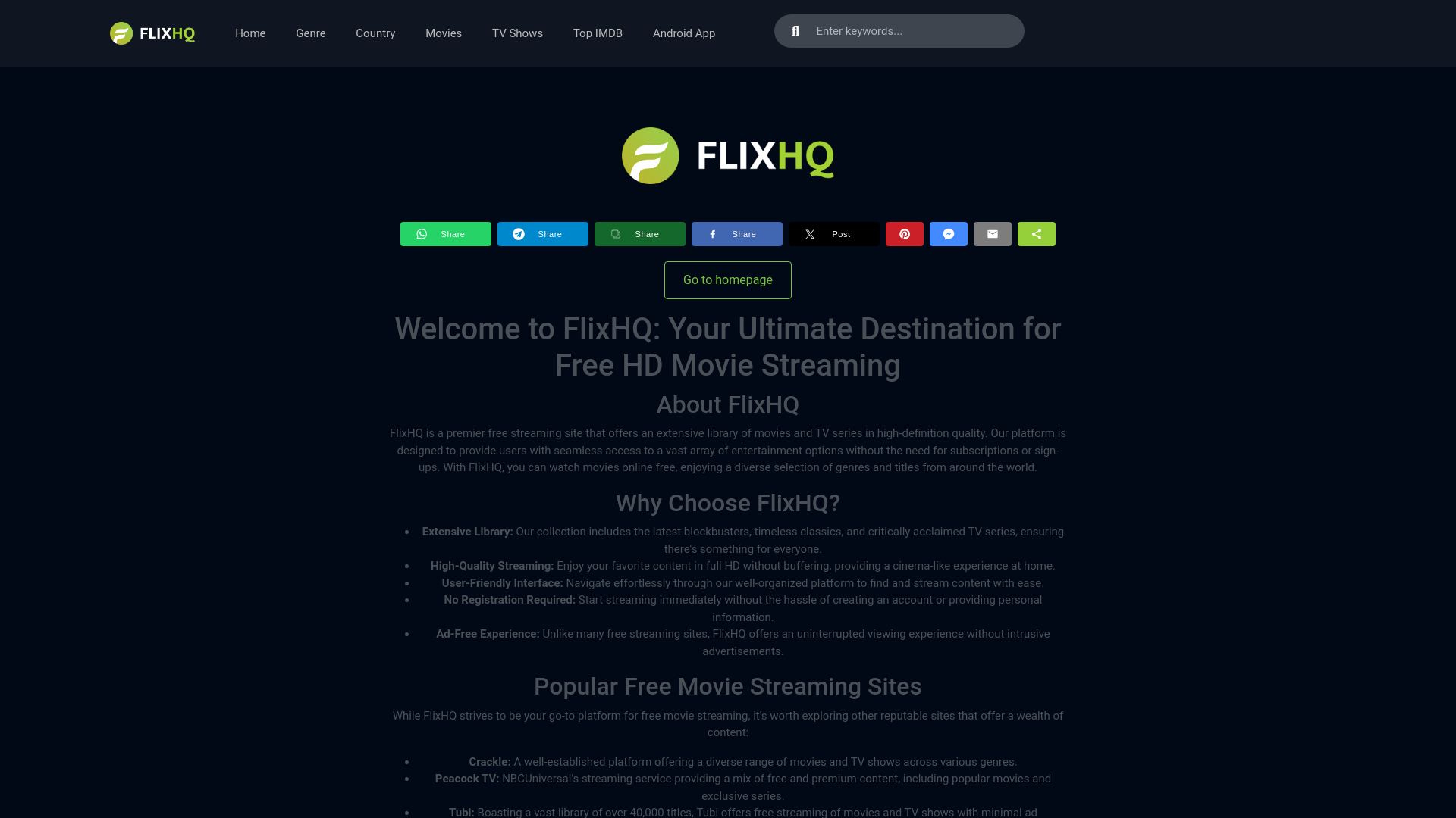 website screenshot of https://flixhq-li.cyou