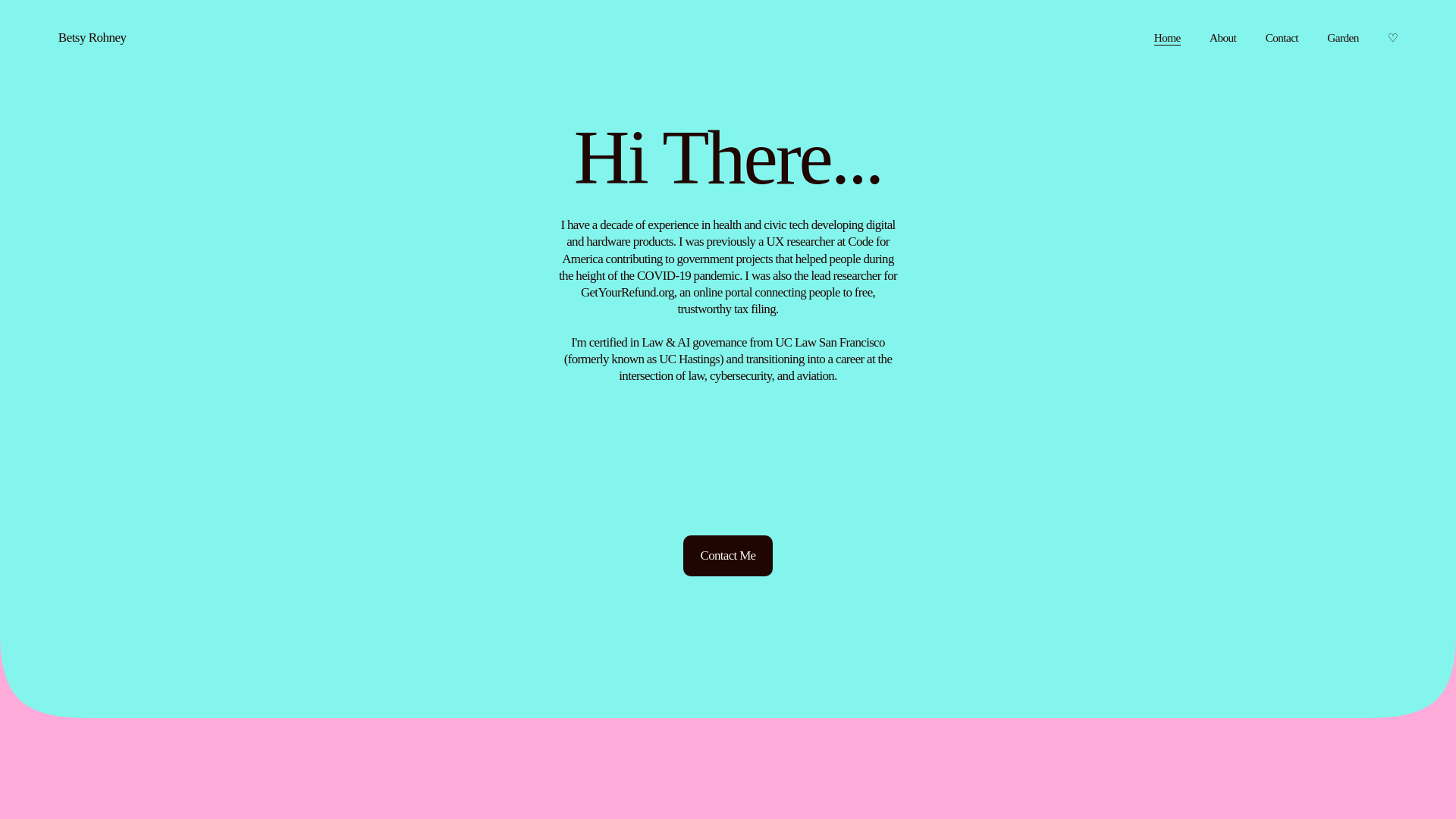 website screenshot of https://betsy.garden/